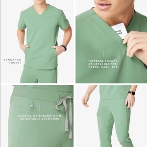 NWT SET MENS SCRUBS in limited edition color JADE